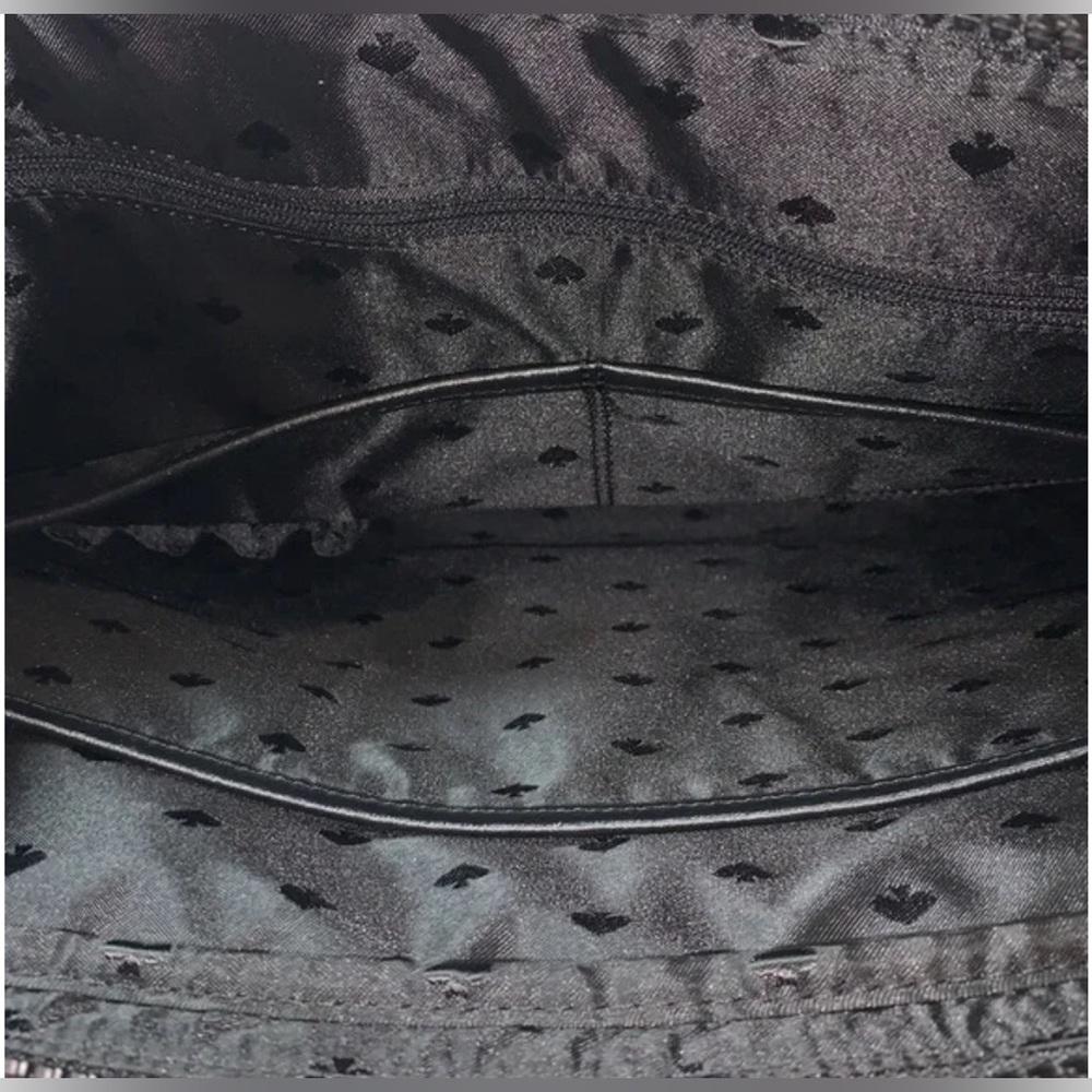 kate spade Black Nylon Laptop Tote with Silver Spade Logo - Picture 6 of 9